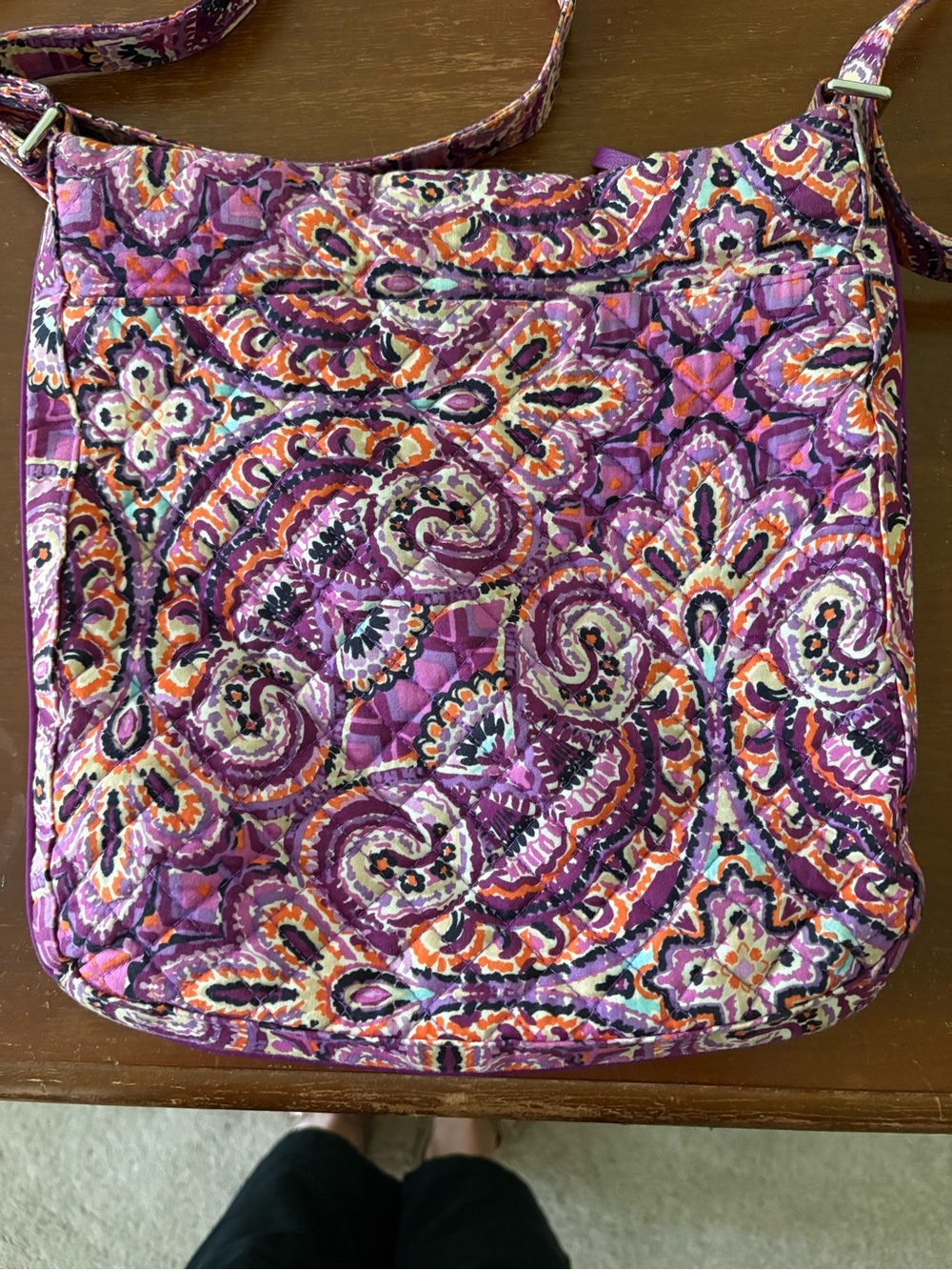 Vera Bradley Purple Paisley Crossbody Bag - Picture 4 of 16
